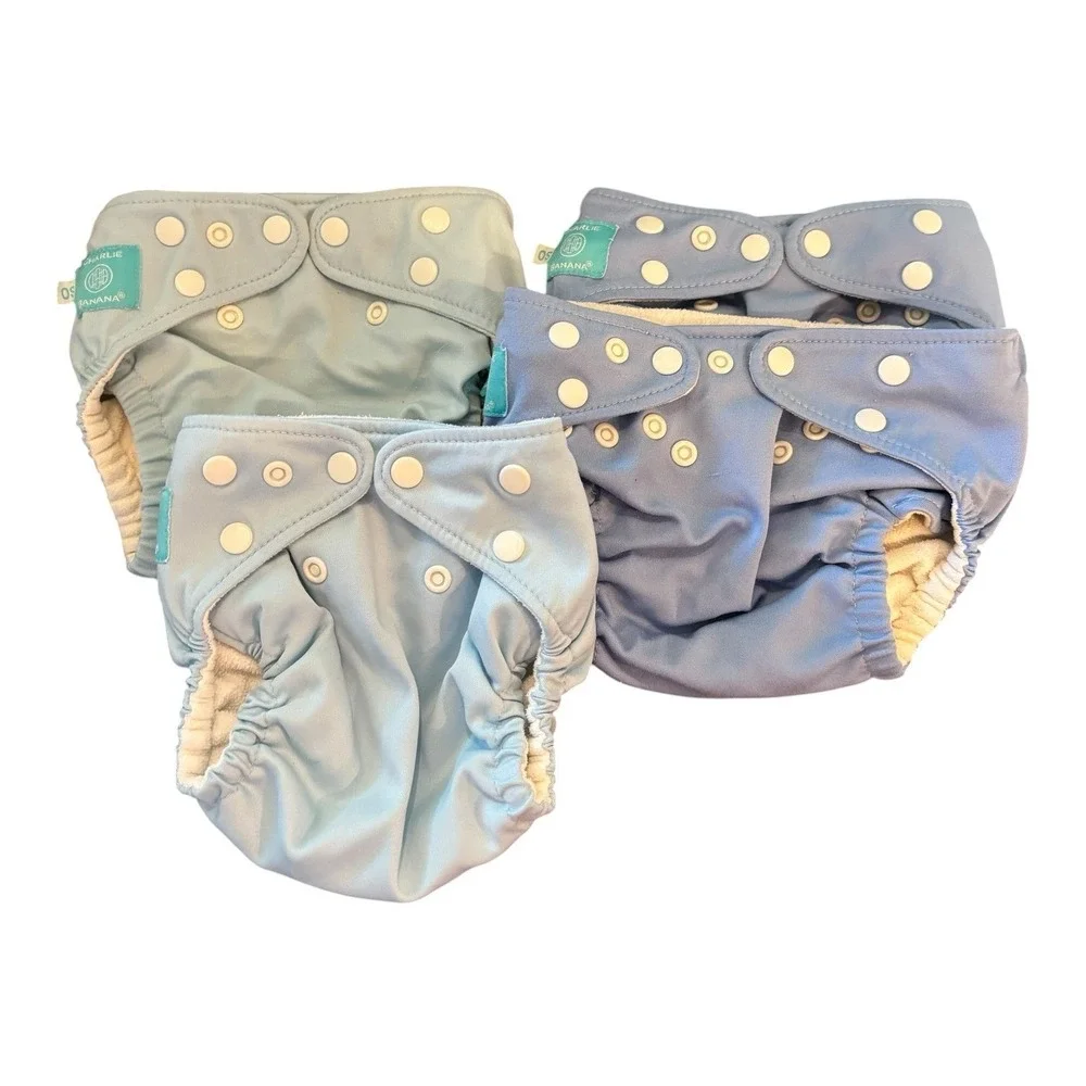 Charlie Banana Cloth Diaper Lot 38 Diapers 38 Inserts Wet Bag 64 Disp Liners